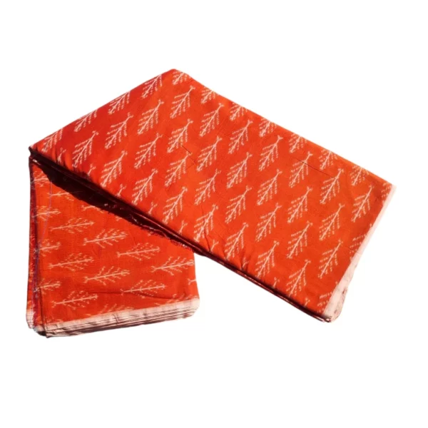 Traditional ikat fabric in red and black checks, a timeless choice for sarees and shirts