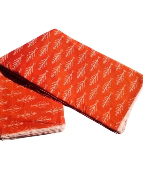 Traditional ikat fabric in red and black checks, a timeless choice for sarees and shirts