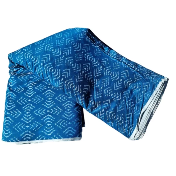 Soft cotton ikat fabric in multicolor patterns, showcasing authentic craftsmanship