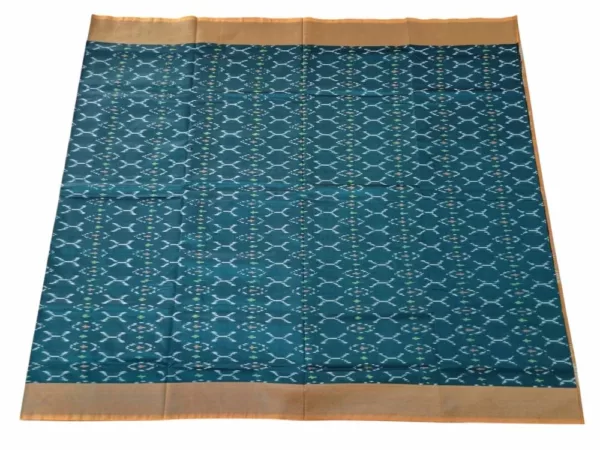 Pochampally Ikat Saree with Elegant Pallu and Contrast Border