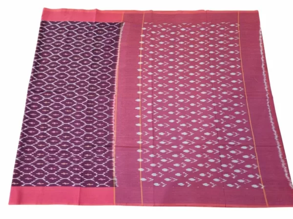 Exclusive Pochampally Handwoven Saree with Bold Ikat Motifs