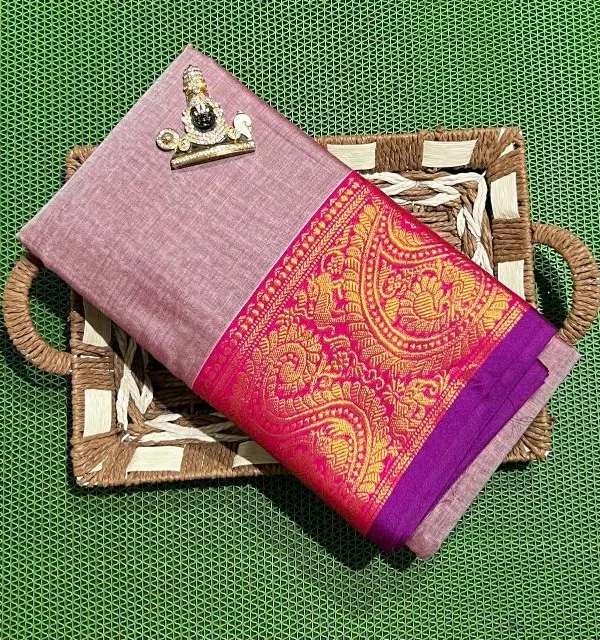 Handwoven Narayanpet Silk Cotton Saree with Traditional Border – PAVANKUMARWEAVES"