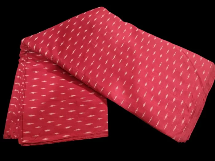 Handcrafted ikat cloth showing characteristic blurred design edges