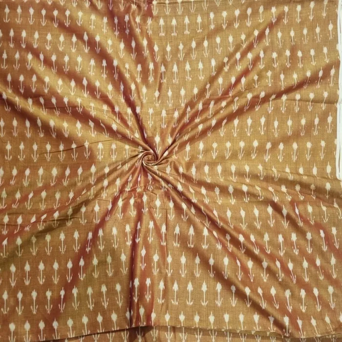 Traditional handwoven ikat fabric featuring colorful diamond motifs