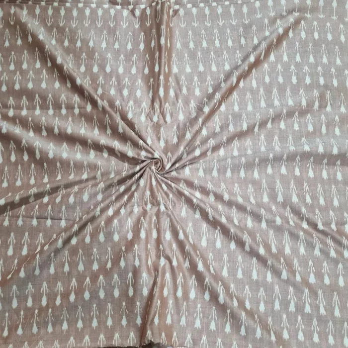Detailed view of ikat textile with bold zigzag pattern in blue and white