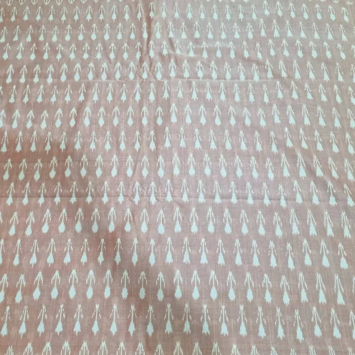 Detailed view of ikat textile with bold zigzag pattern in blue and white