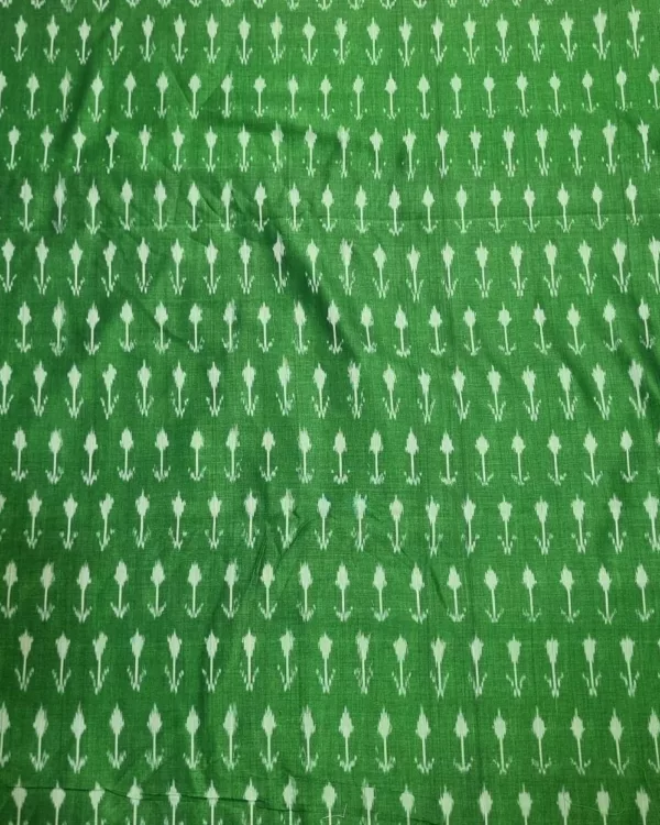 Soft cotton ikat fabric showcasing multicolor tie-dye designs