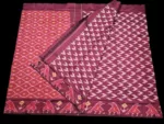 Shop our handwoven Pochampally semi silk saree with ikat design and matching blouse piece. Lightweight elegance, perfect for weddings and festive occasions.