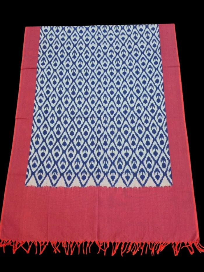 Ikat dupatta handloom cotton – full view