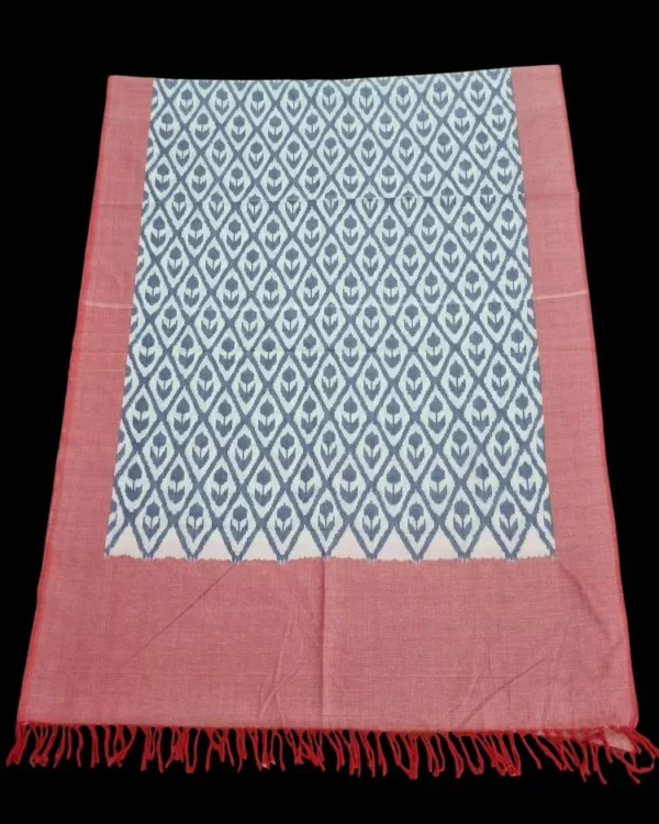 Ikat dupatta handloom cotton – full view