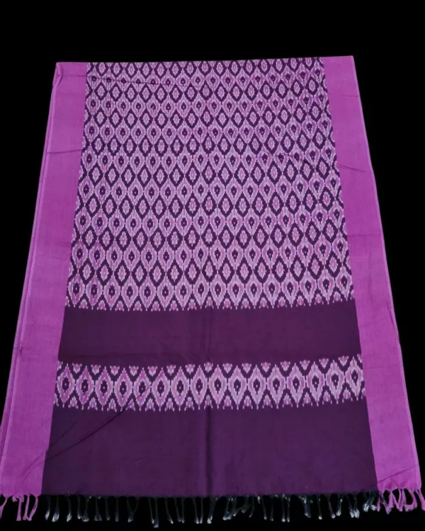 Ikat dupatta handloom cotton – full view