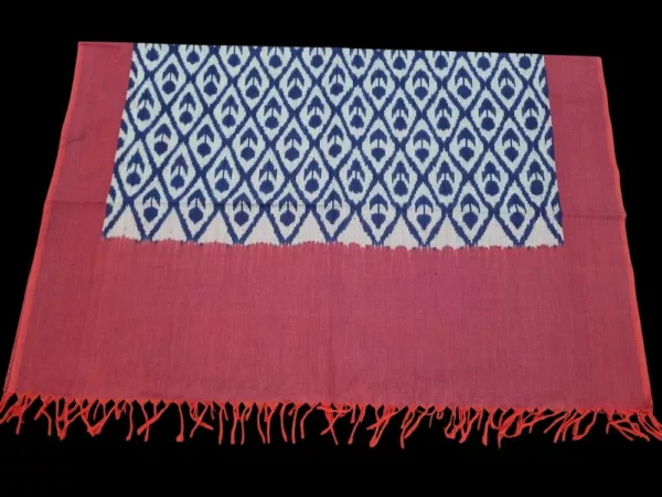 Ikat dupatta handloom cotton – full view