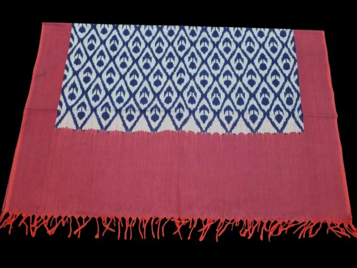 Ikat dupatta handloom cotton – full view