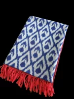 Ikat dupatta handloom cotton – full view