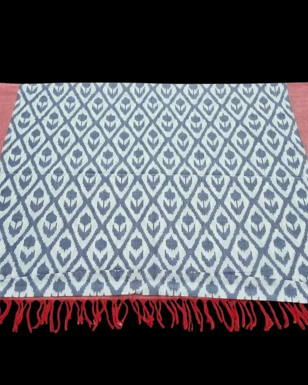 Ikat dupatta handloom cotton – full view