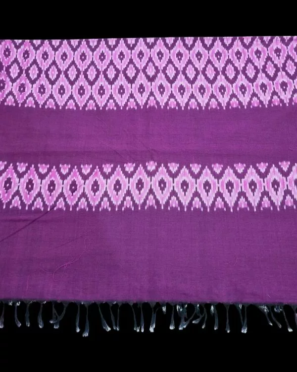 Ikat dupatta handloom cotton – full view