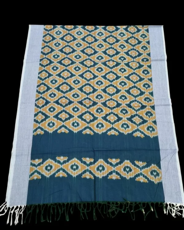 Ikat dupatta handloom cotton – full view