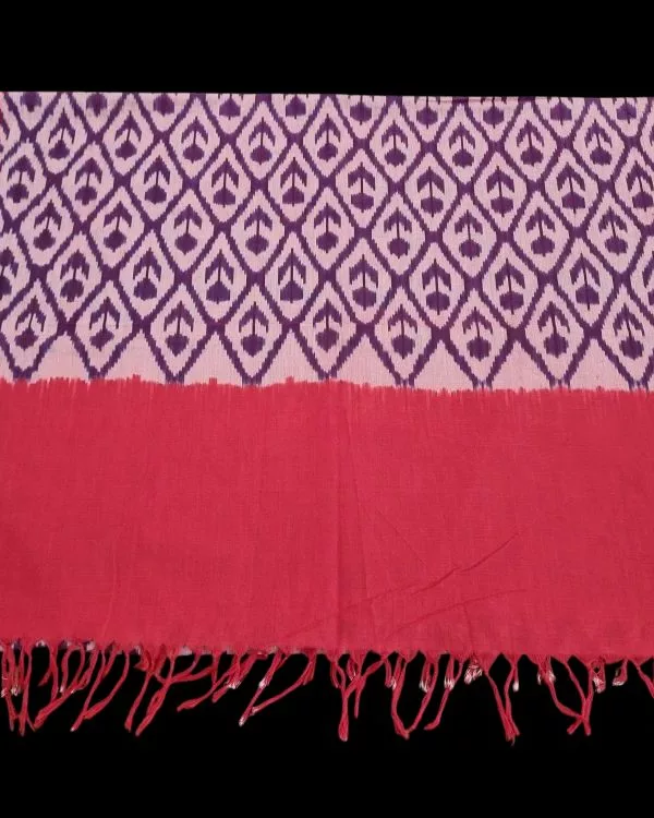 Ikat dupatta handloom cotton – full view