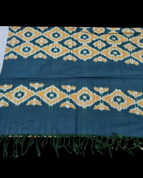 Ikat dupatta handloom cotton – full view