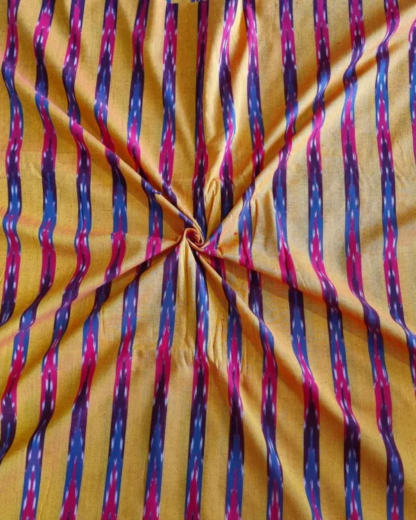Indian ikat cotton fabric for dressmaking and crafts