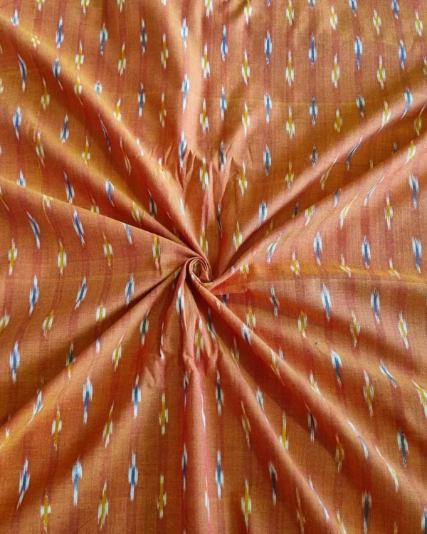 Traditional tie and dye cotton fabric from PAVANKUMARWEAVES