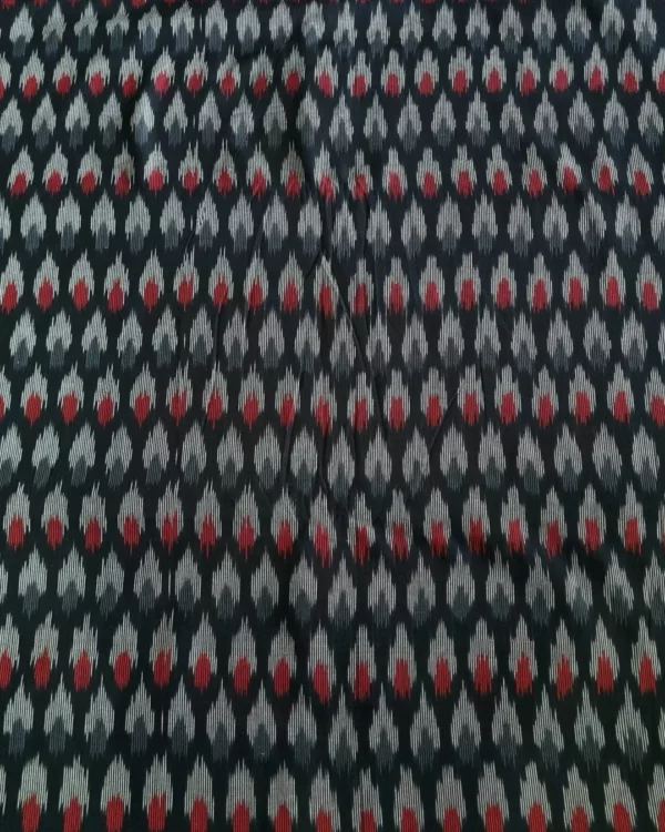 Lightweight breathable ikat cotton fabric, handwoven