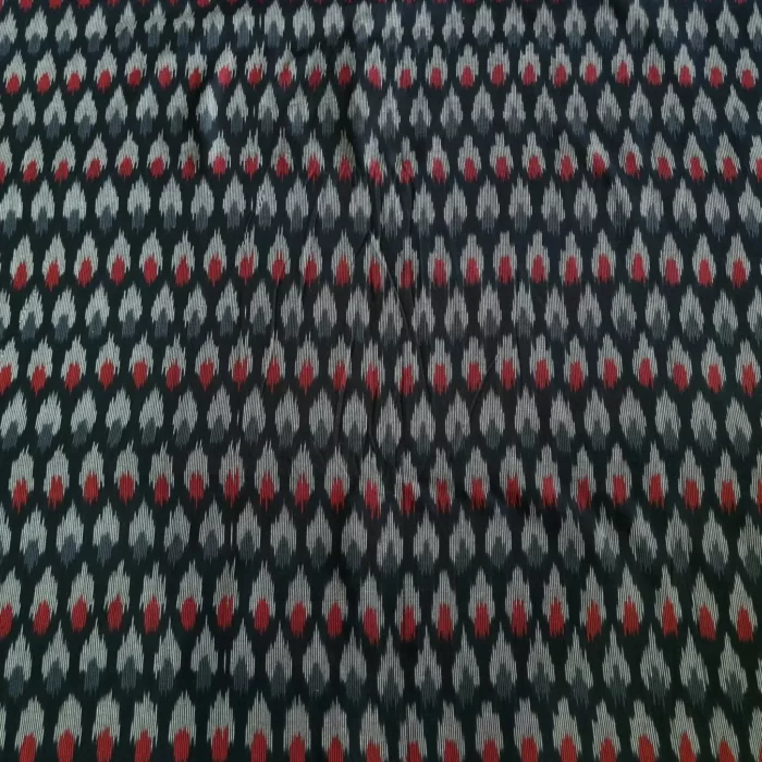 Lightweight breathable ikat cotton fabric, handwoven