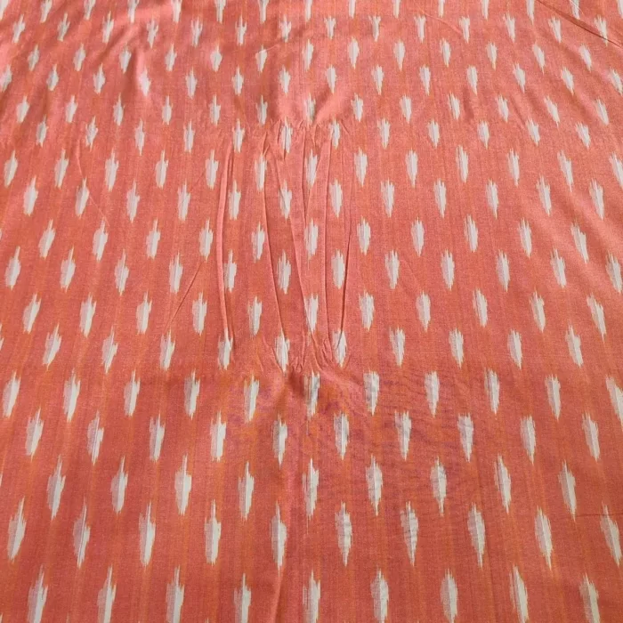 Pure cotton fabric with handwoven ikat design