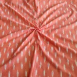Pure cotton fabric with handwoven ikat design