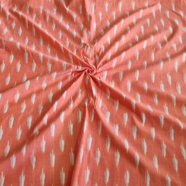 Pure cotton fabric with handwoven ikat design