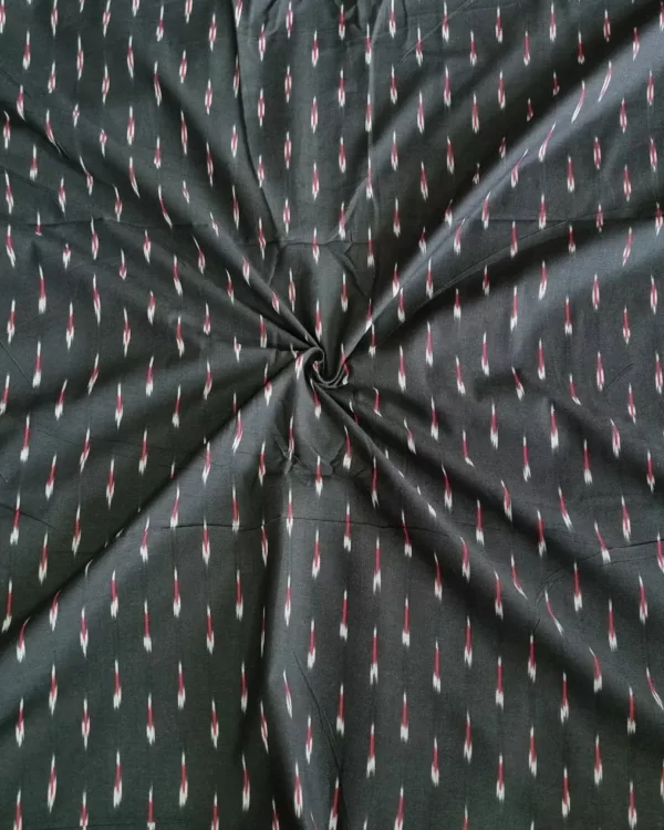 Cotton fabric with ethnic ikat tie and dye pattern