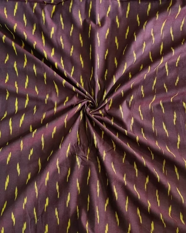 Handloom cotton fabric with traditional ikat weave