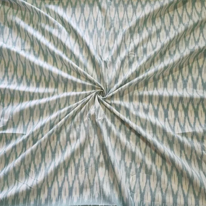 Fine cotton fabric with handcrafted ikat design