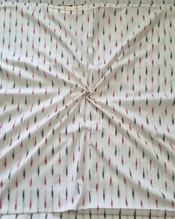 Tie-dye ikat cotton fabric in pure cotton weave