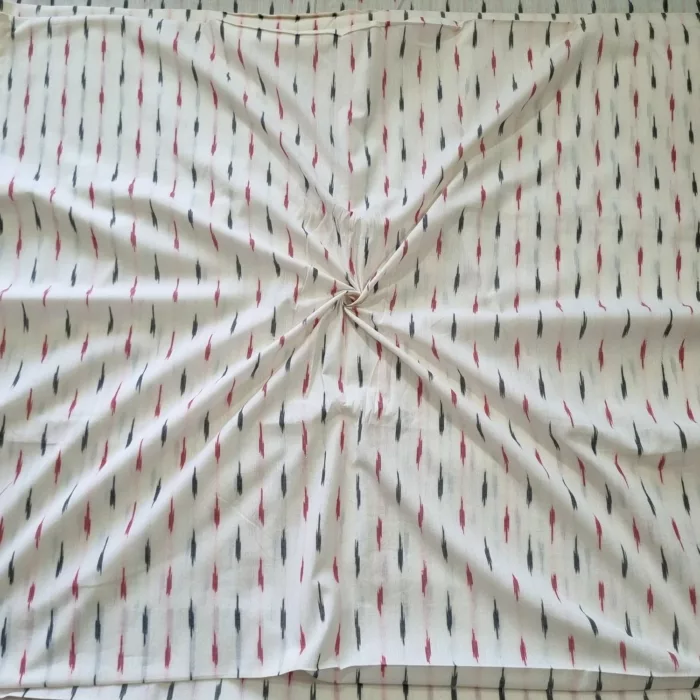 Tie-dye ikat cotton fabric in pure cotton weave
