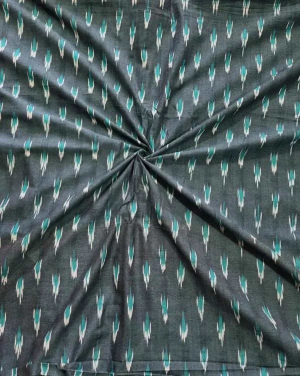 Pure cotton fabric with intricate ikat patterns