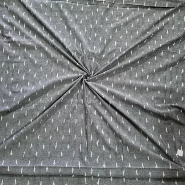 Cotton fabric with artistic handloom ikat design