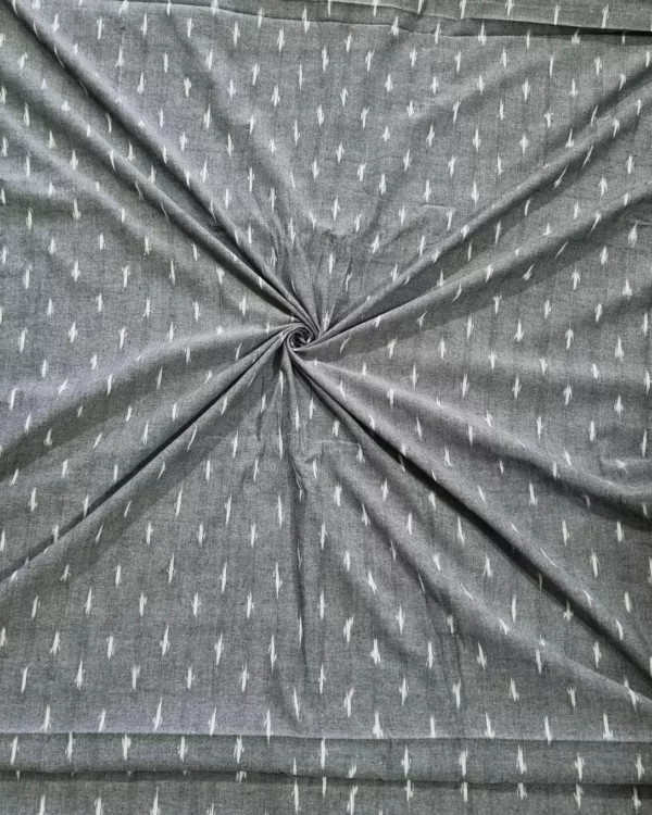 Cotton fabric with artistic handloom ikat design