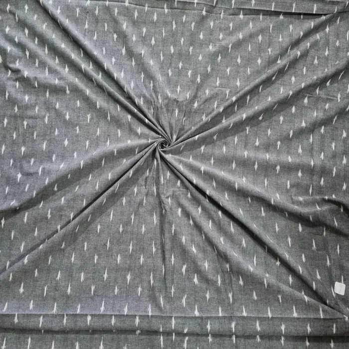 Cotton fabric with artistic handloom ikat design