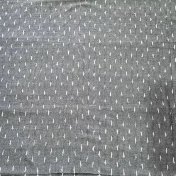 Cotton fabric with artistic handloom ikat design