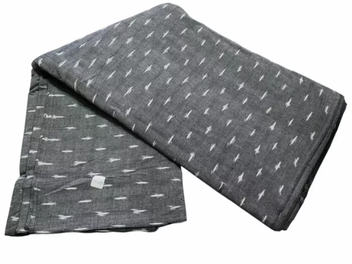 Cotton fabric with artistic handloom ikat design