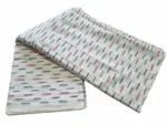 Natural cotton fabric with colorful ikat print