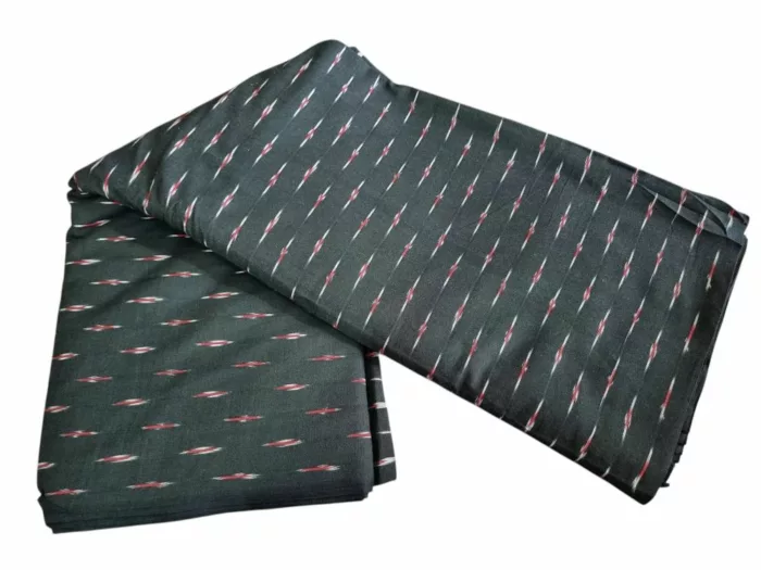 Cotton fabric with ethnic ikat tie and dye pattern
