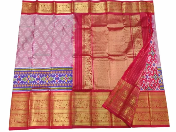 Pochampally Silk Saree with Rich Kanchi Border