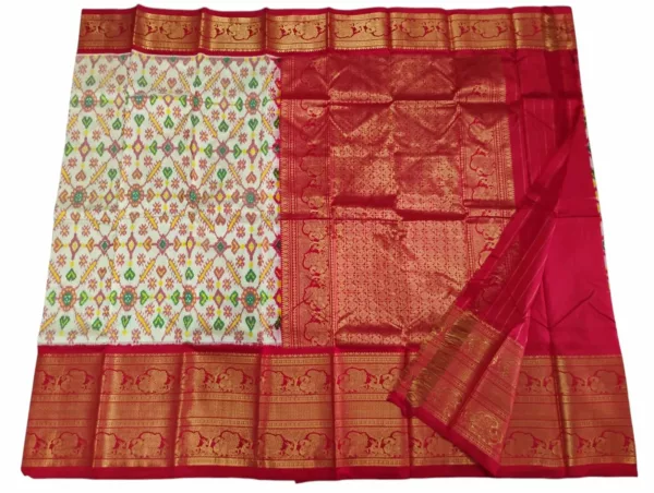 Pochampally Silk Saree with Rich Kanchi Border