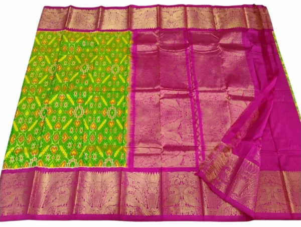 Pochampally Silk Saree with Rich Kanchi Border
