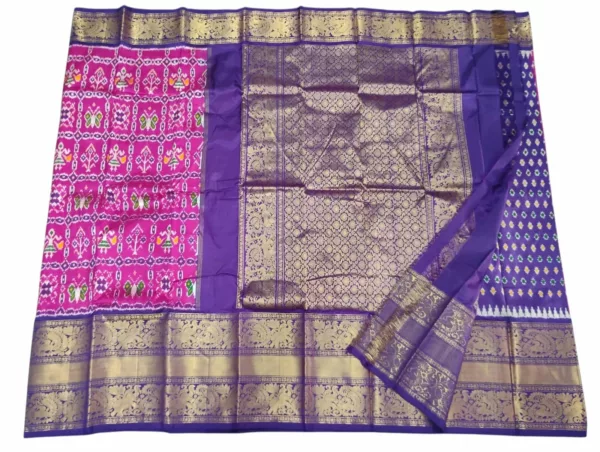 Pochampally Silk Saree with Rich Kanchi Border