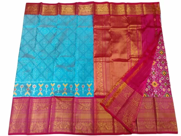 Pochampally Silk Saree with Rich Kanchi Border