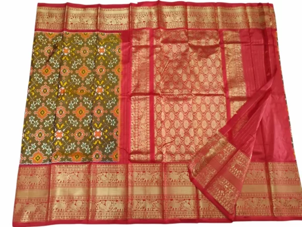 Pochampally Silk Saree with Rich Kanchi Border