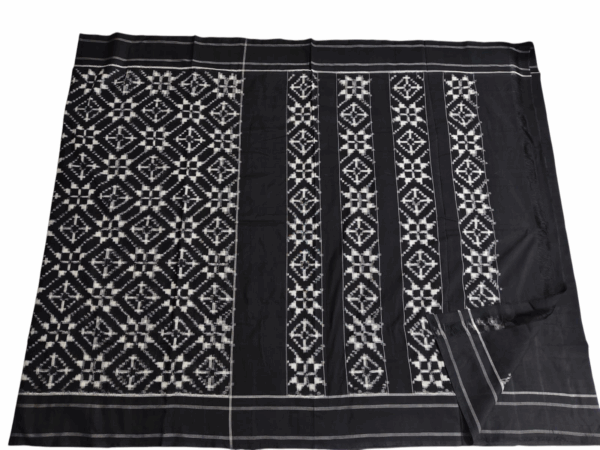 Pure Cotton Pochampally Saree with Double Ikat Teliya Design